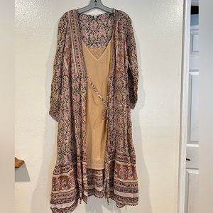 Lucky brand floral maxi casual dress